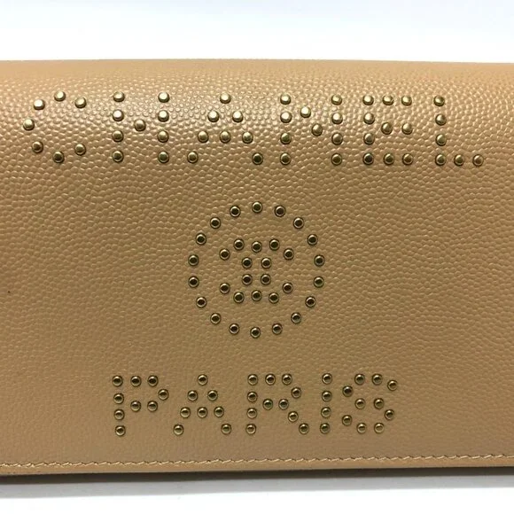CHANEL Authentic Cream Caviar Leather Wallet - Picture 6 of 12